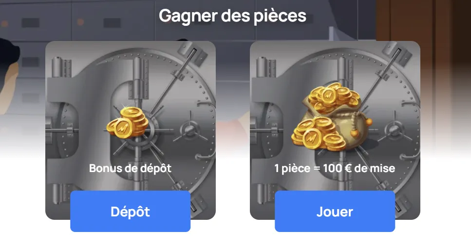 Boutique de points de Millionz Casino permettant d'échanger les points de fidélité contre des bonus et des tours gratuits